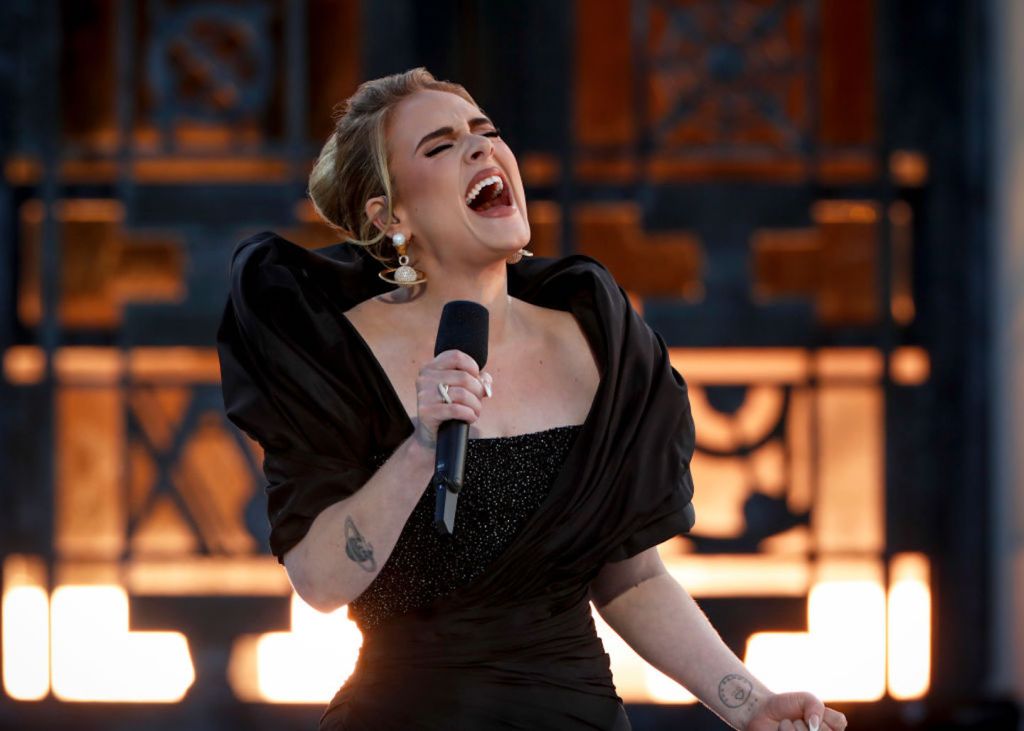 Adele performing in Adele: One Night Only