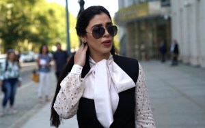 Emma Coronel Aispuro, wife of accused Mexican drug lord Joaquin "El Chapo" Guzman, leaves after a pre-trial hearing at Brooklyn Federal Courthouse in the Brooklyn borough of New York, on August 14, 2018.