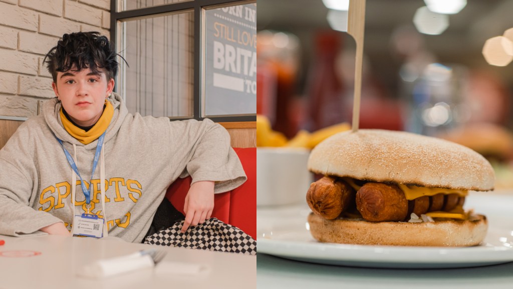 A Wimpy diner and a Bender in a Bun burger.