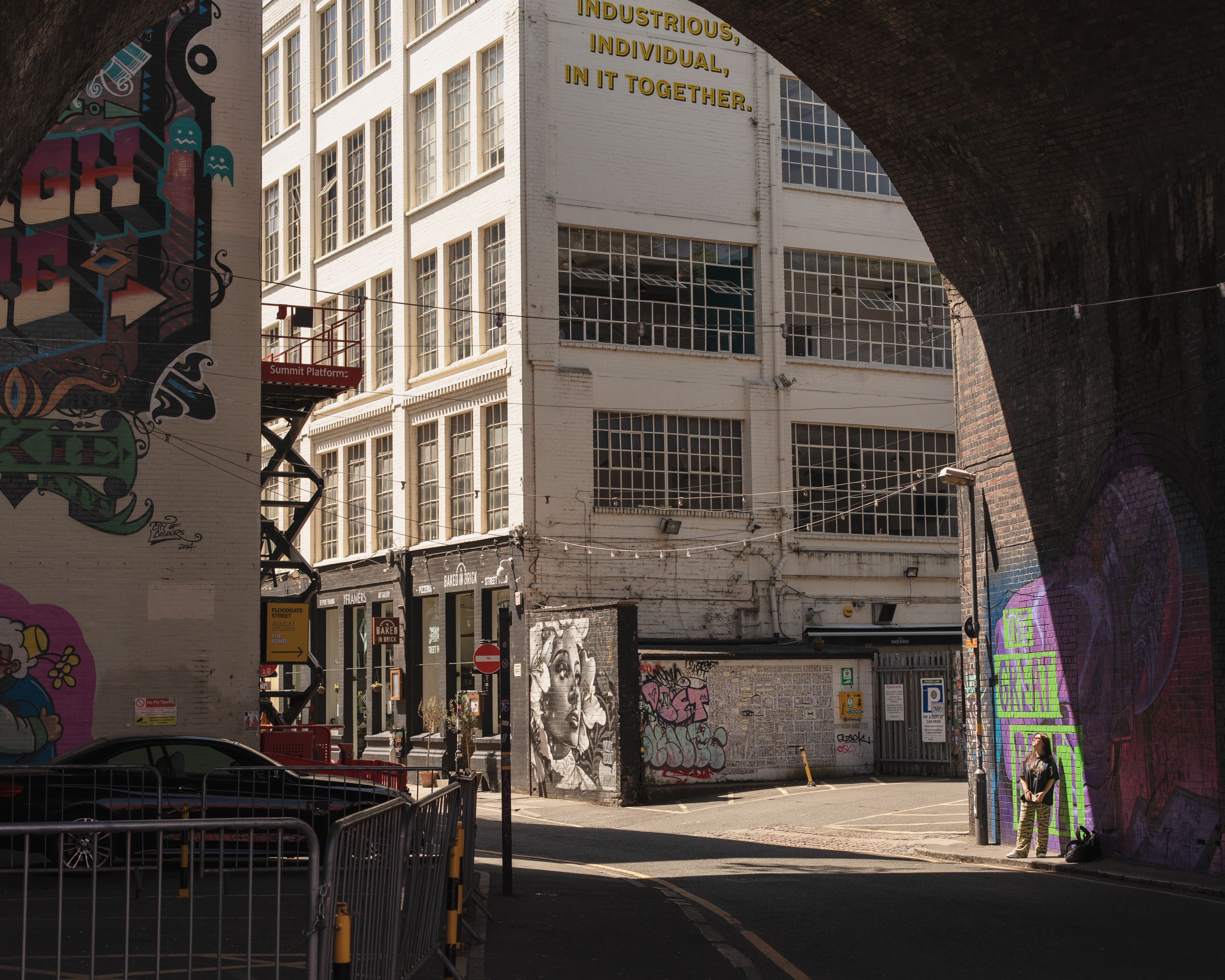 VICE writer Lauren O'Neill standing outside the Custard Factory in Birmingham