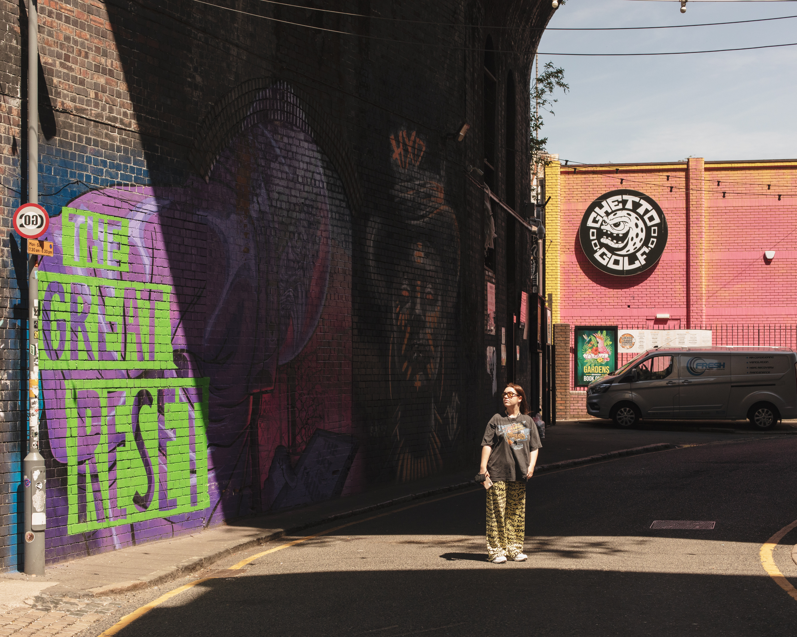 VICE writer Lauren O'Neill in Birmingham standing under a bridge