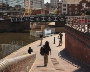 VICE writer Lauren O'Neill in Birmingham walking down a canal