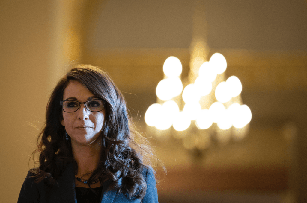 Rep. Lauren Boebert (R-CO) walks through the U.S. Capitol on December 2, 2021 in Washington, DC.