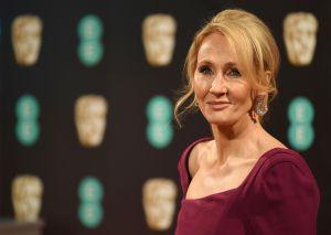 J. K. Rowling poses at the BAFTA British Academy Film Awards at the Royal Albert Hall in London on February 12, 2017.