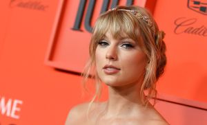 Taylor Swift arrives on the red carpet for the Time 100 Gala at the Lincoln Center in New York on April 23, 2019.