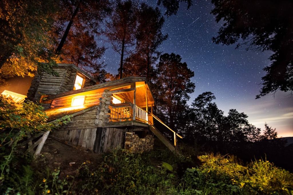 cabin in green