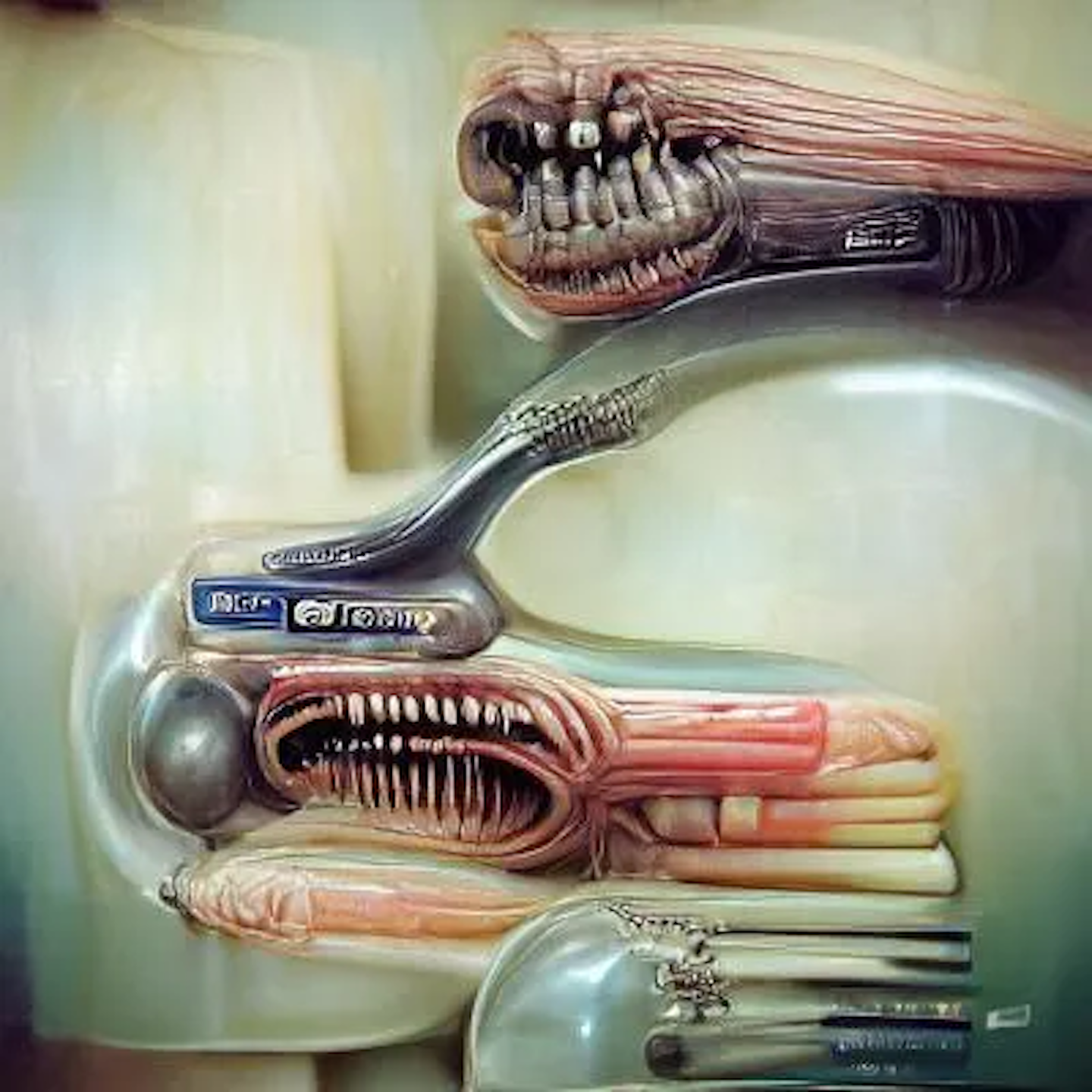 AI generated art Dental Hygiene, created using NightCafe Creator.