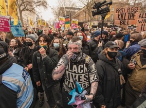 Protesters on the Kill the Bill march