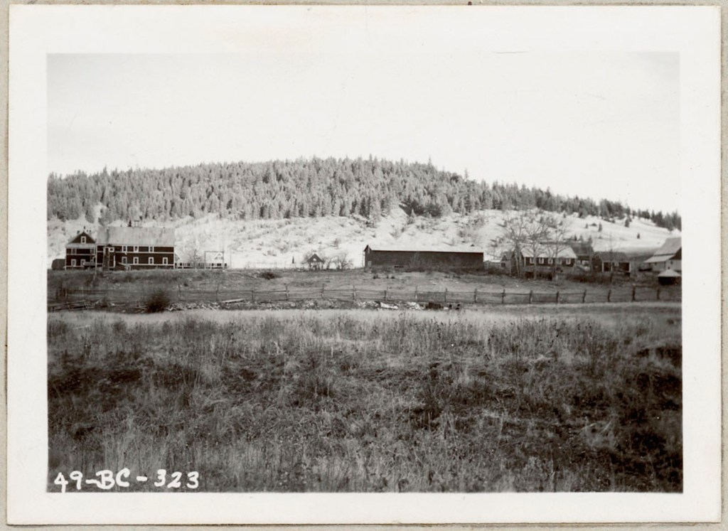 Cariboo Indian Residential School, distant view of school buildings and grounds, Williams Lake, 1949​