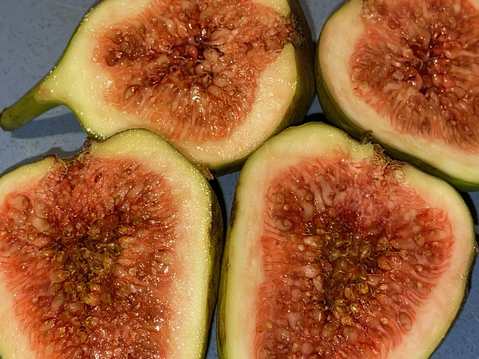 Close-up of cut figs, a supposed aphrodisiac