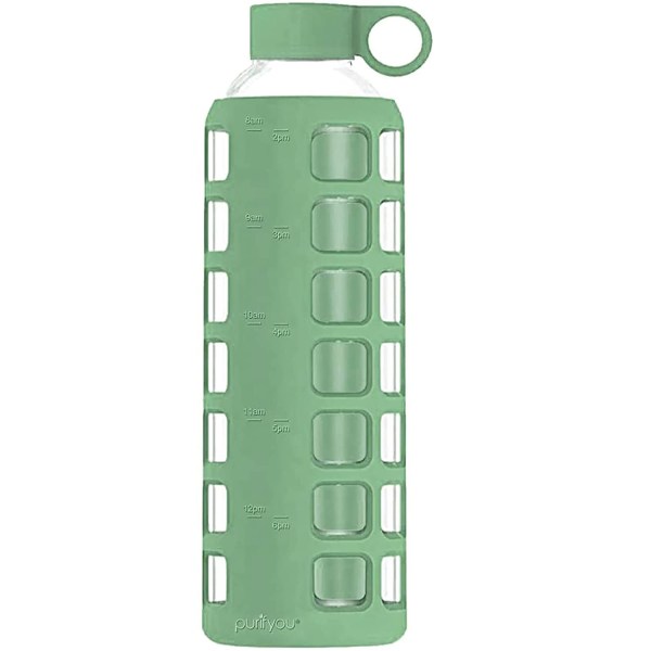 purifyou Premium 32 / 22 / 12 oz Reusable Glass Water Bottles