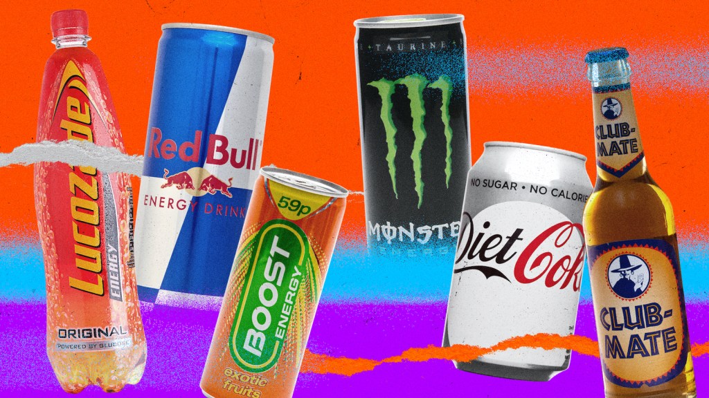 Lucozade red bull club mate diet coke monster energy drinks