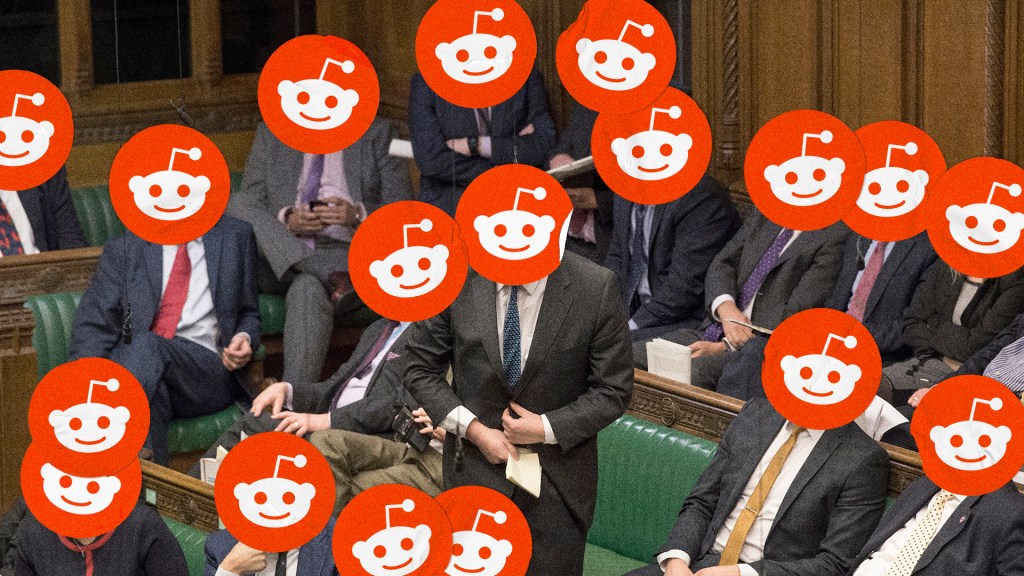 House of Commons MPs with Reddit stickers over their faces