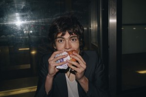 Jake Denton at the 24-hour McDonalds on a night out in London