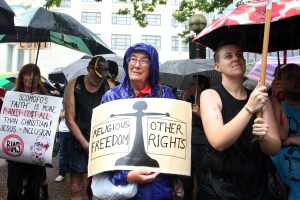 People at protest