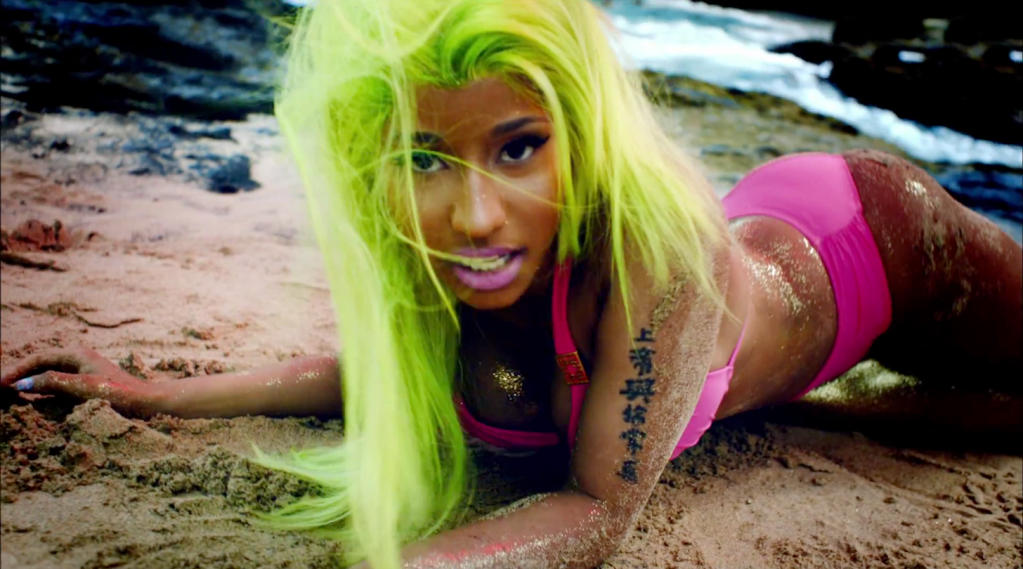 Nicki Minaj in a bikini in the Starships music video