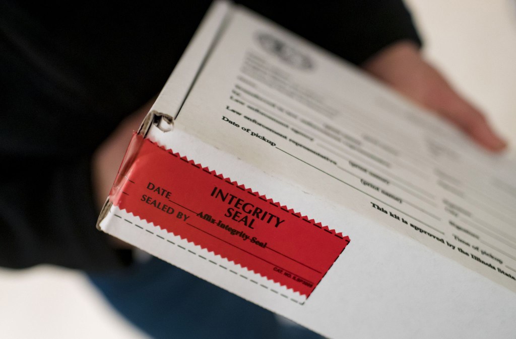 ​A rape kit box. Getty Images