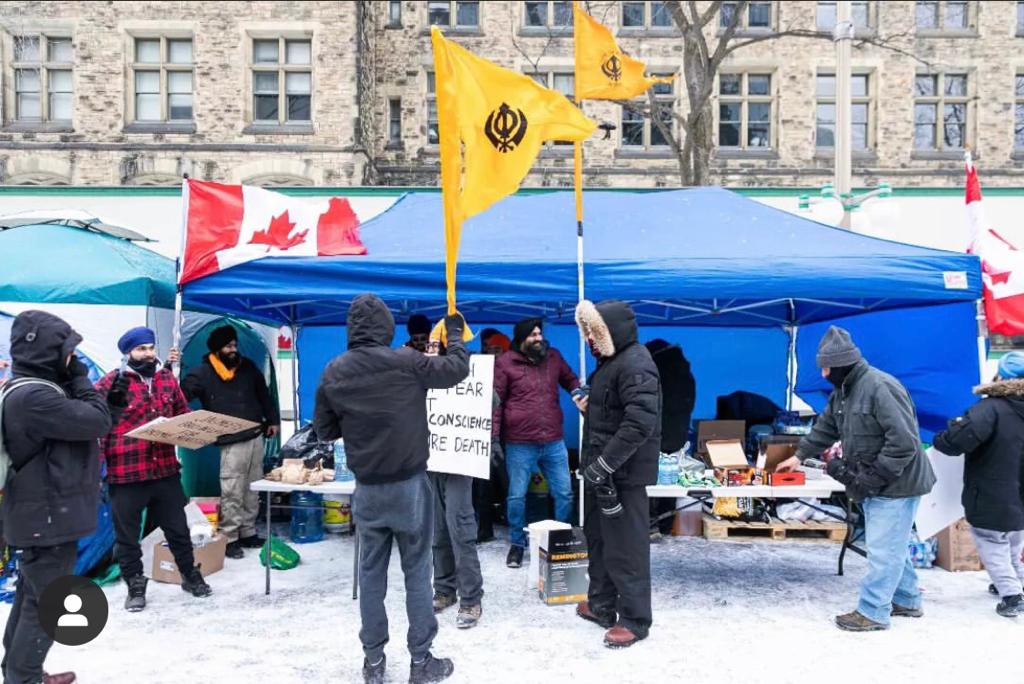 freedom convoy, sikh, south asia, alt right, anti-vaxxers, protest