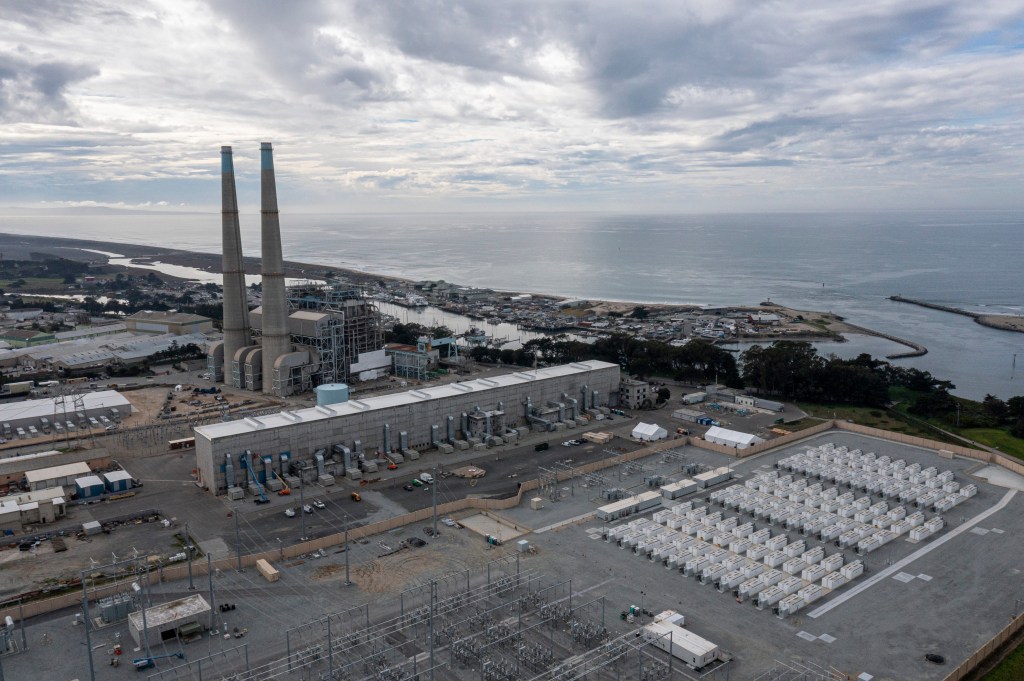 Tesla Megapack batteries at the Elkhorn Battery Energy Storage System next to the Vistra Moss Landing natural gas fired power plant in Moss Landing, California, U.S. Getty Images ​