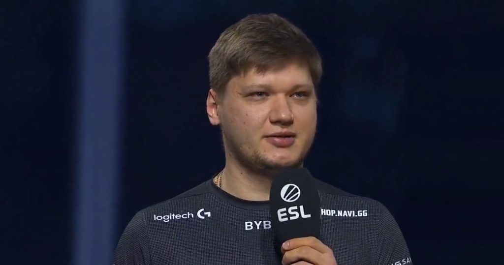 A screenshot of S1mple at IEM