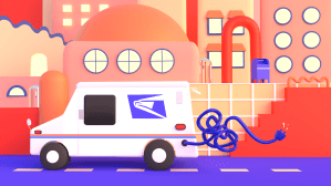 USPS truck illustration