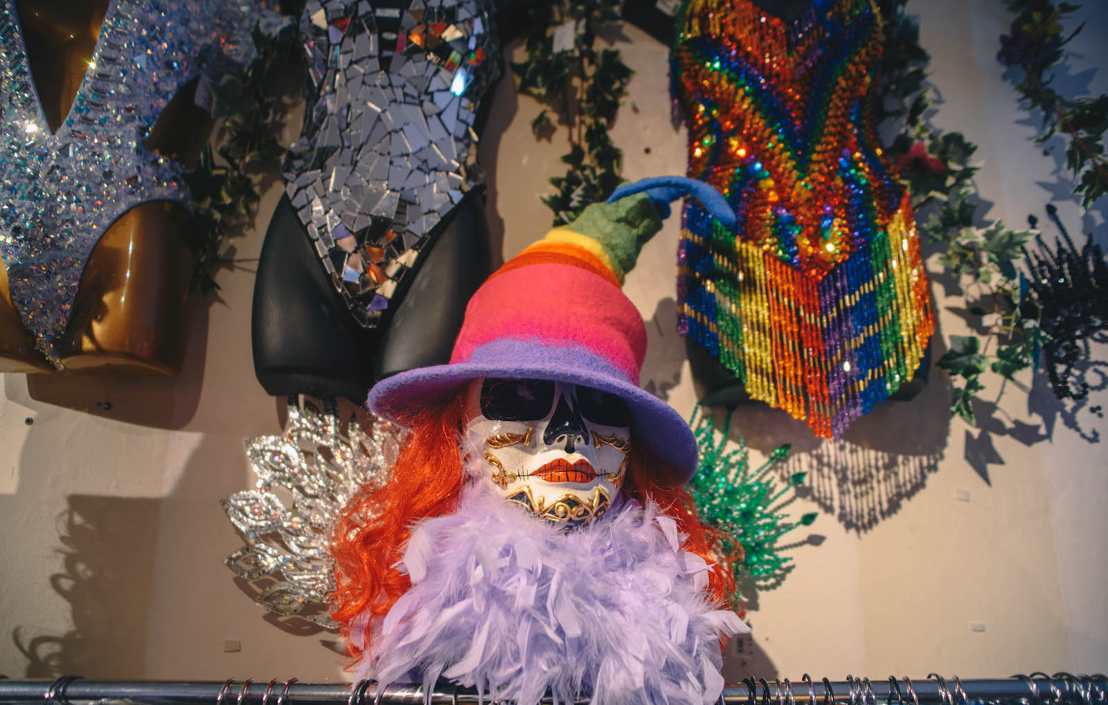 Hat and wig in So High Soho. Photo by Aiyush Pachnanda.