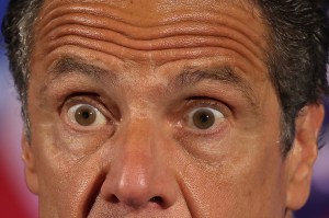 Andrew Cuomo stares intensely