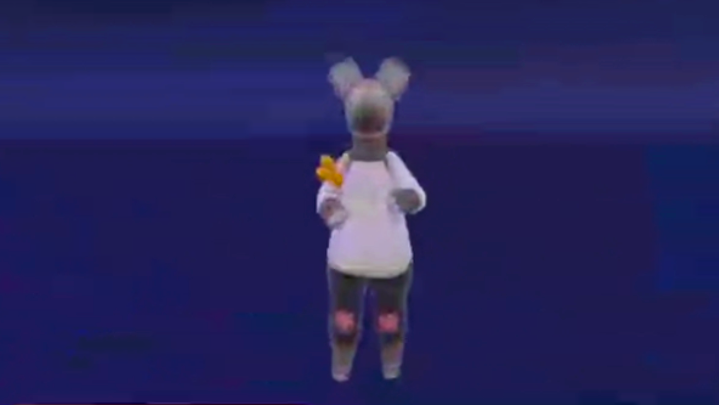 A wallaby avatar in VRChat metaverse