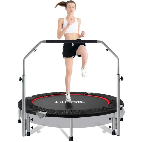 48" Foldable Fitness Trampolines with 4 Level Adjustable Heights