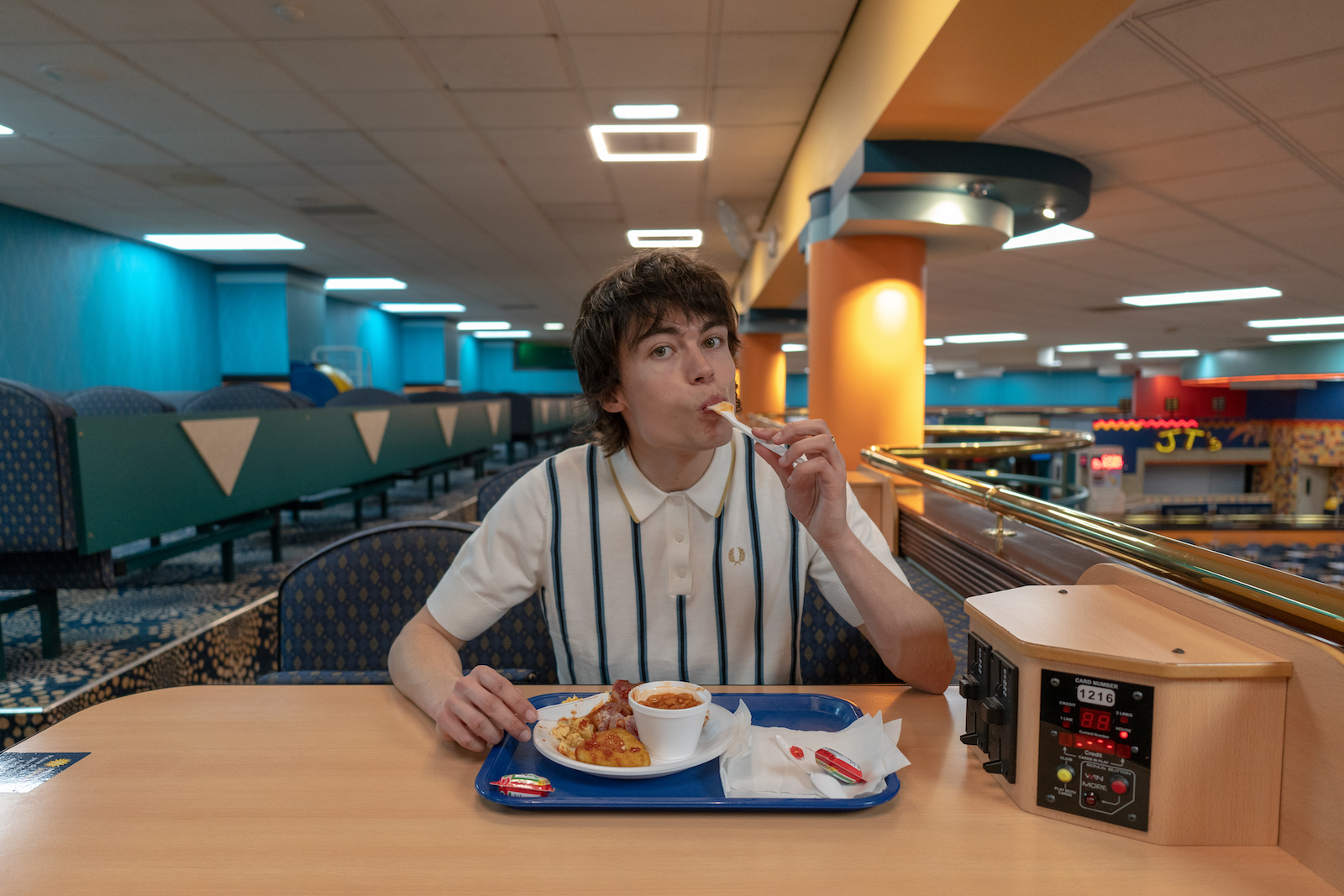 The author eating a full English Breakfast