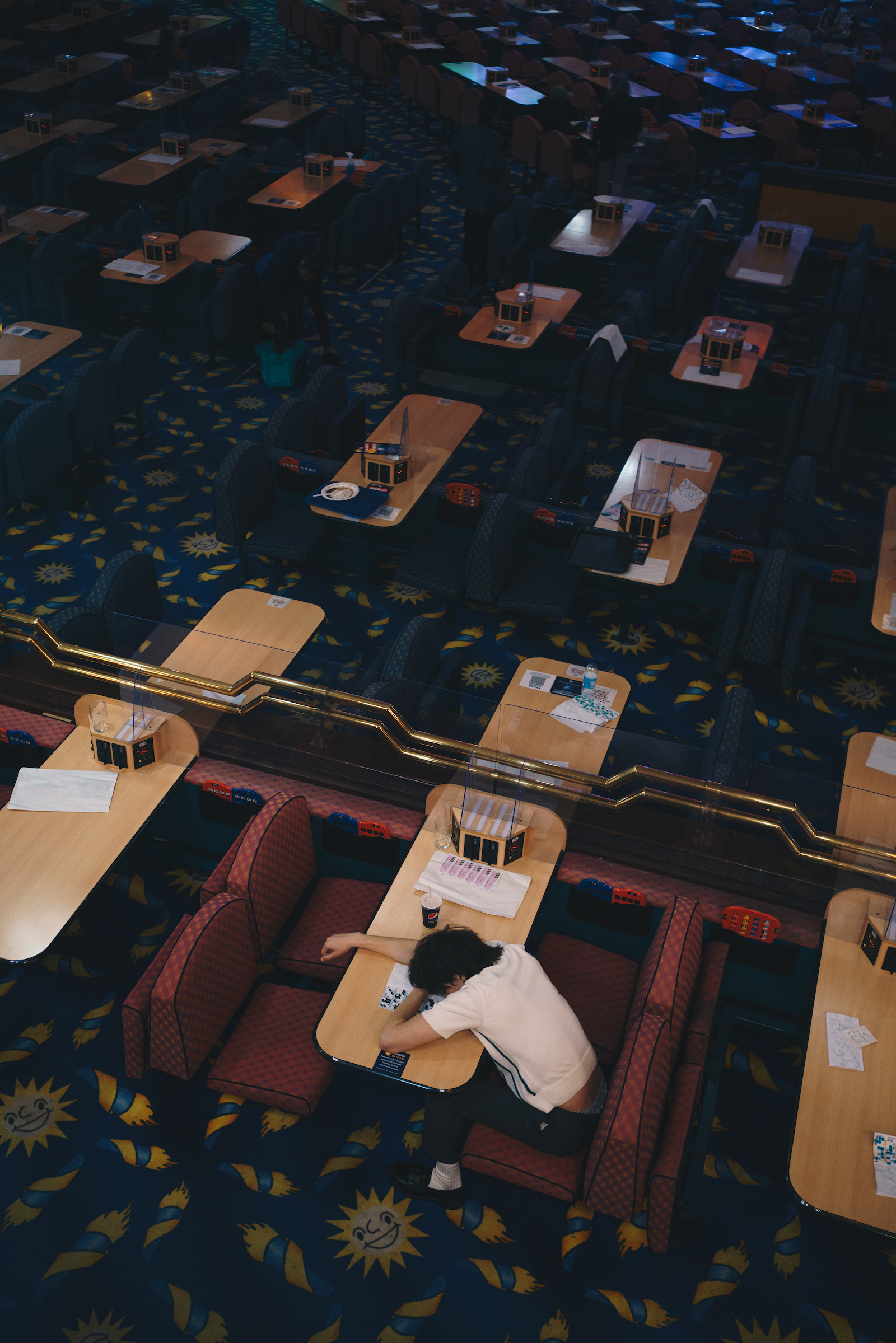 Finally asleep at MERKUR Bingo hall