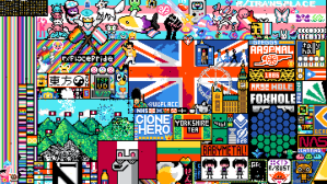 A screenshot of the collaborative art project r/Place before it was erased.