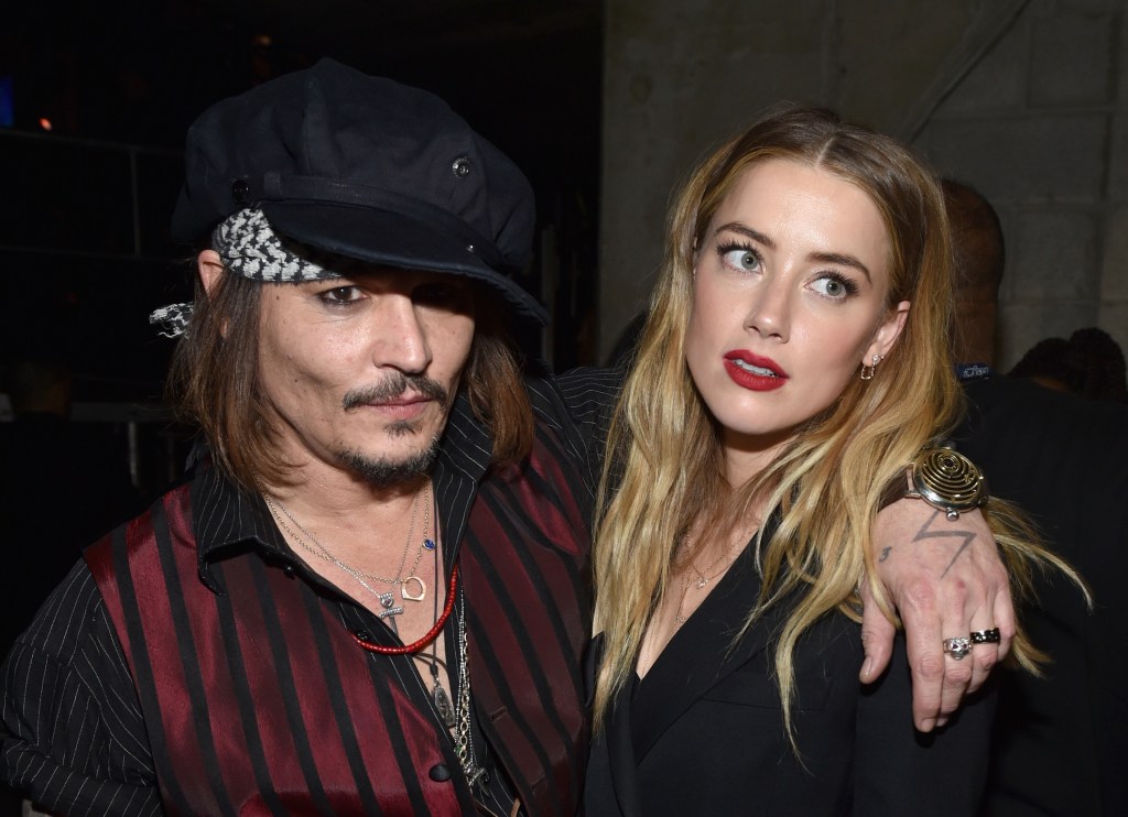 Johnny Depp and Amber Heard attend The 58th GRAMMY on February 15, 2016 in Los Angeles, California.