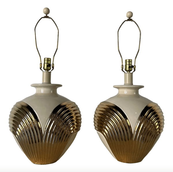 80s Modernist Art Deco Lamps