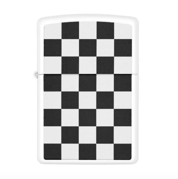 Black and White Checkered Zippo Lighter