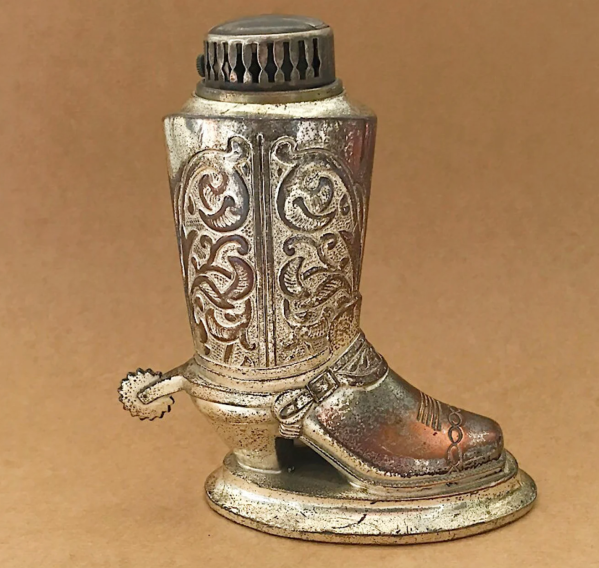 Silver-Plated Japanese Cowboy Boot Lighter