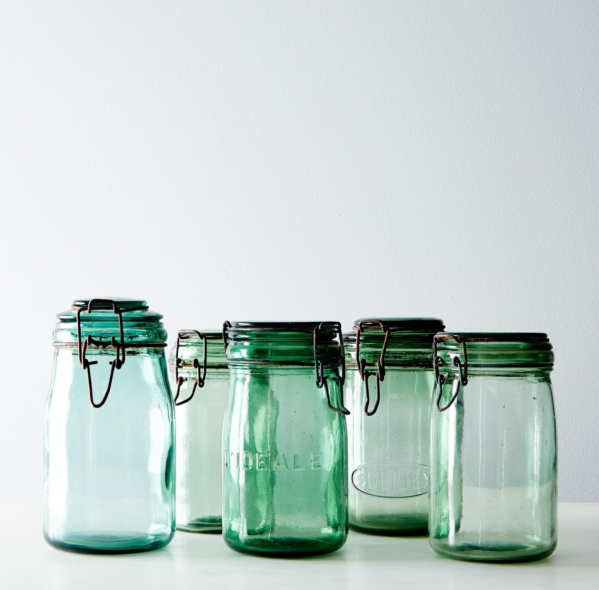 Vintage French Green Canning Jar