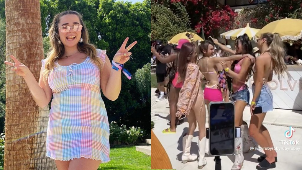 Ruby Saracino​ and influencers dancing at Revolve Festival