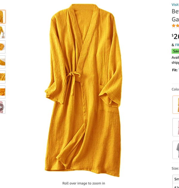 Soft Cotton Gauze Loungewear Robe