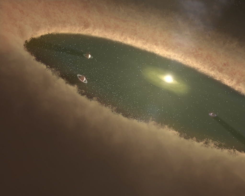 An evaporating cloud may have shaped the once-chaotic orbits of the planets in our solar system.