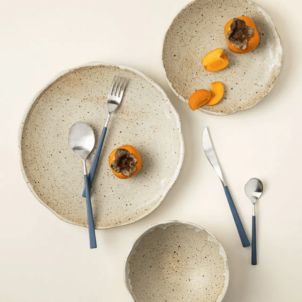 Wavy Speckled Ceramic Plates