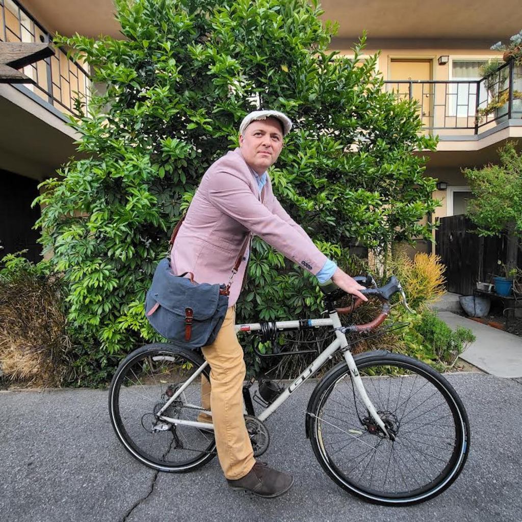 Eric Brightwell on a bike