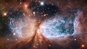 ESA, Hubble Space Telescope, astronomy - Image of deep space: the blues, whites, pinks, and oranges which make up a slither of our universe.