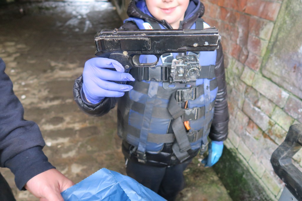 A BB gun pulled out of a canal in Leeds