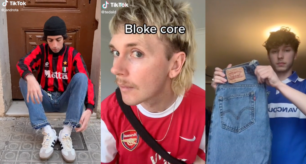 Screengrabs from TikTok users modelling blok