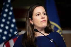 Rep. Elise Stefanik, R-N.Y., speaks during the House Republican Conference news conference in the Capitol on Tuesday, February 8, 2022.