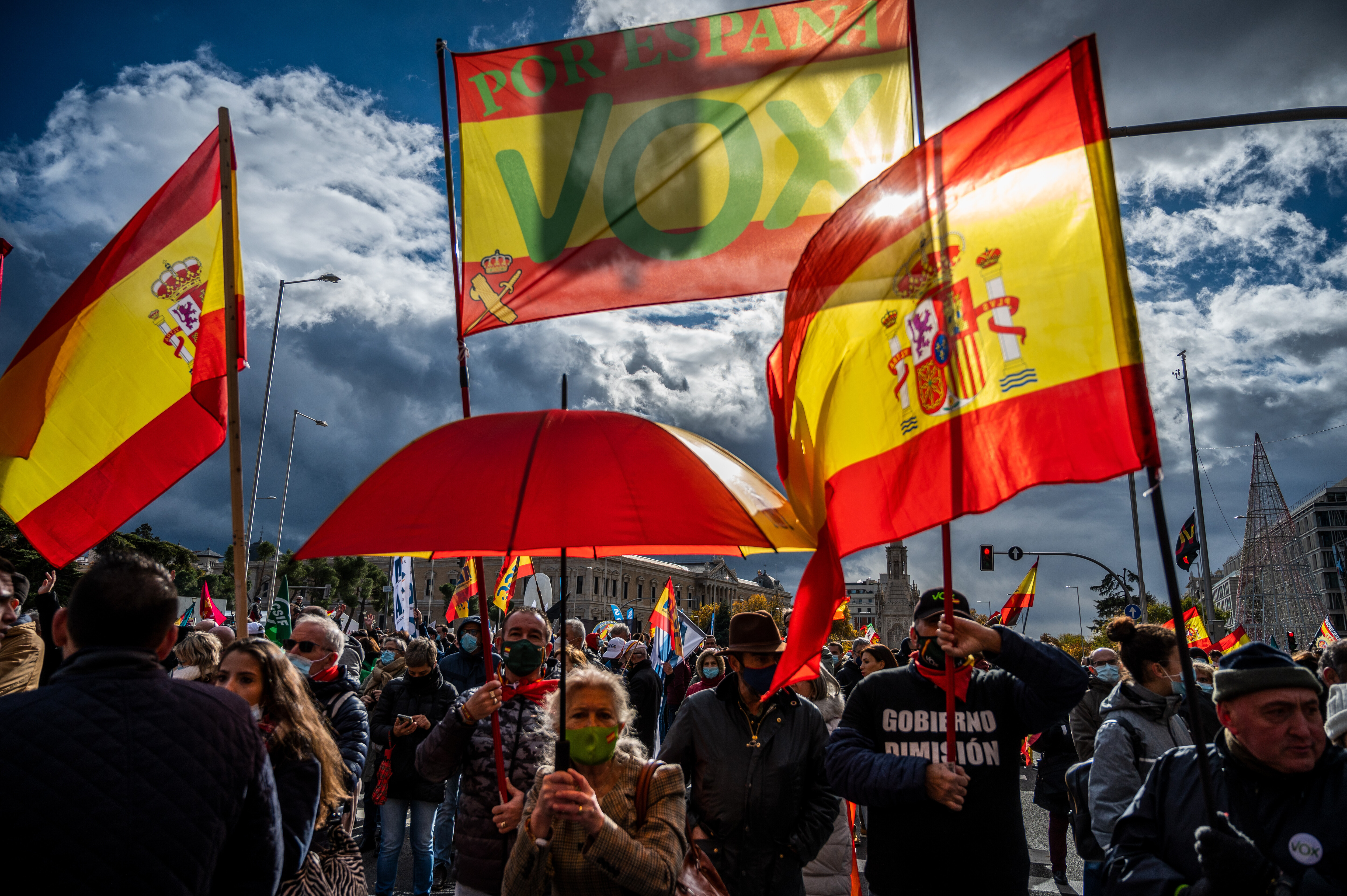 Vox supporters march in Madrid in November last year. Photo: Marcos del Mazo/LightRocket via Getty Images