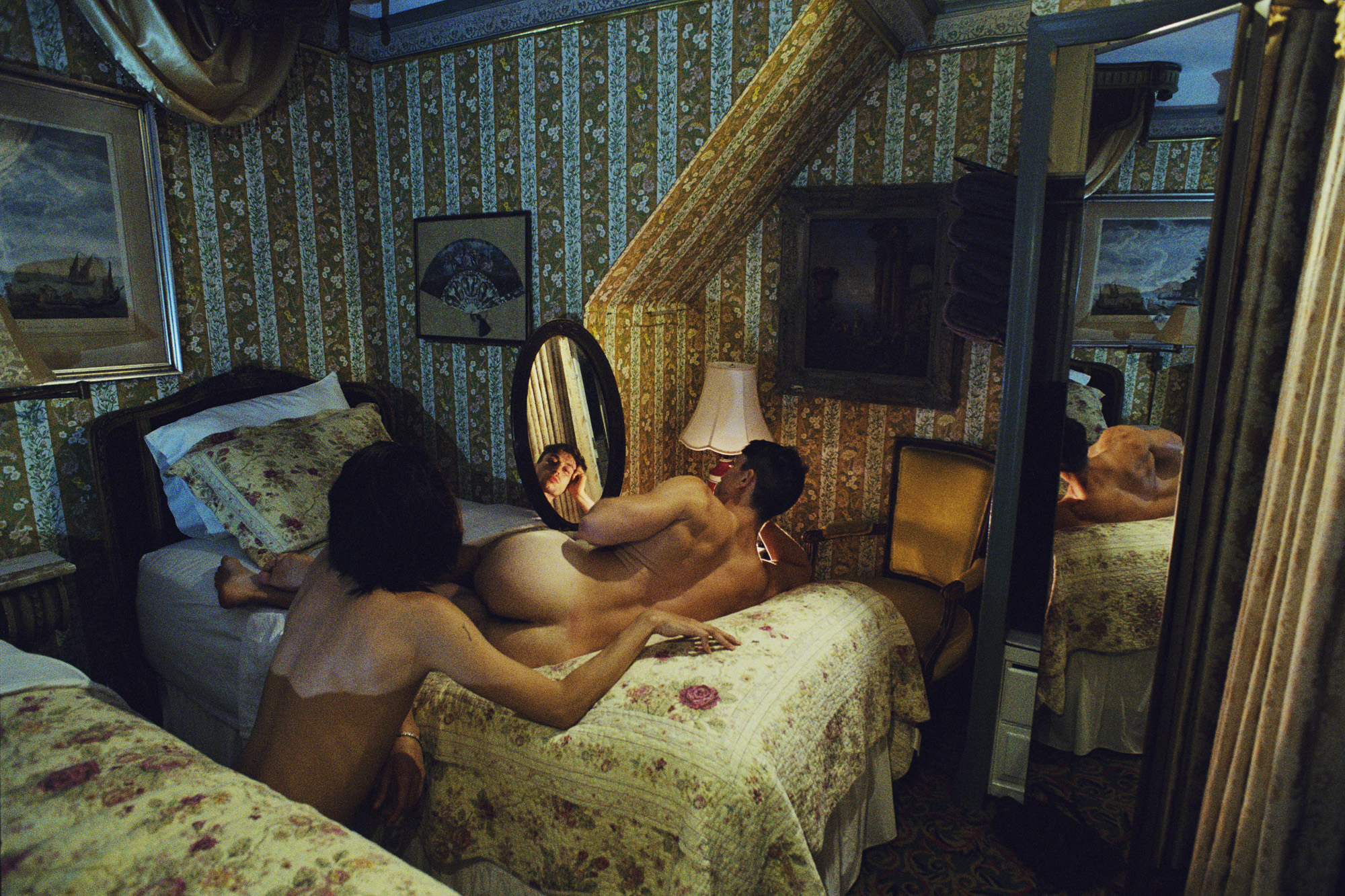 Fire Island: Two gay men in a kitsch bedroom, photography by Matthew Leifheit from To Die Alive