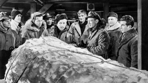 Still from "The Thing from Another World", A group of men in w