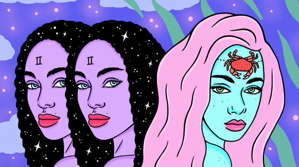 Figures representing Gemini and Cancer - Are Cusp Signs Real or a Myth?